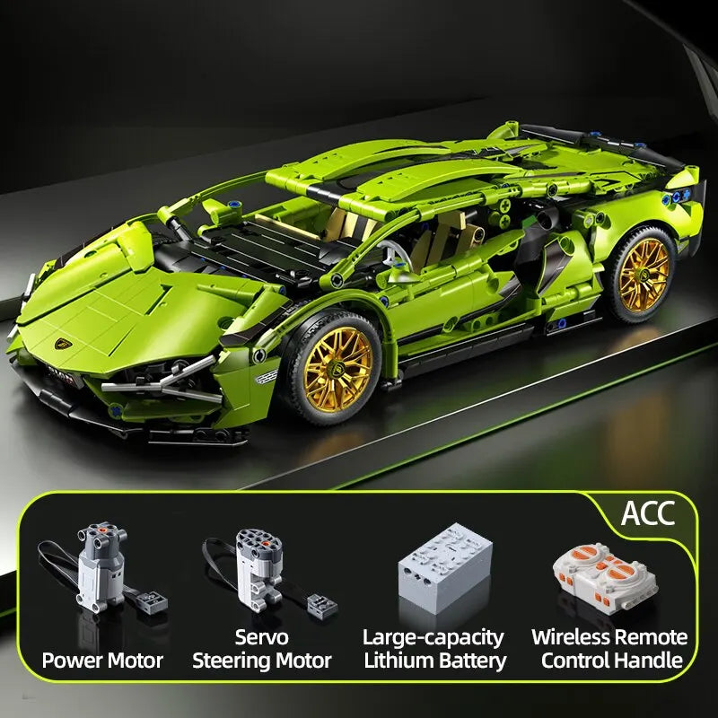 1280PCS Racing Supercar Model – Building Blocks Kit for Kids & Adults