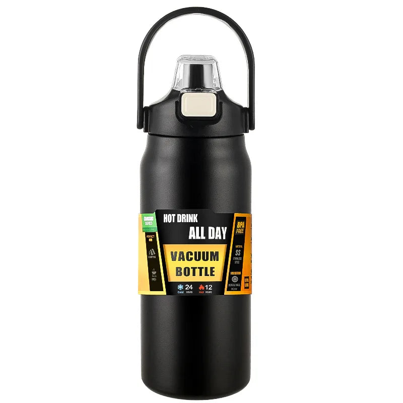 304 Stainless Steel Thermos with Straw – Portable Thermal Mug Tumbler for Hot & Cold Drinks