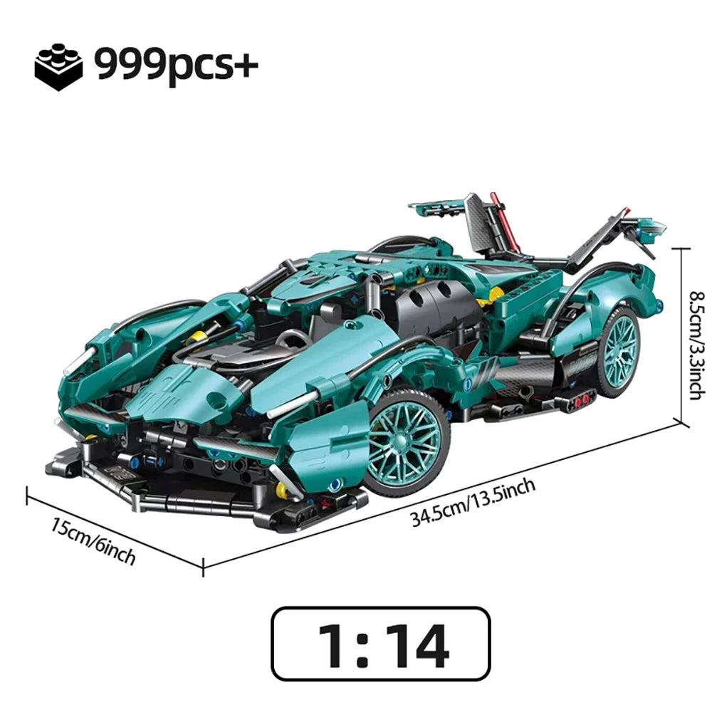 1280PCS Racing Supercar Model – Building Blocks Kit for Kids & Adults
