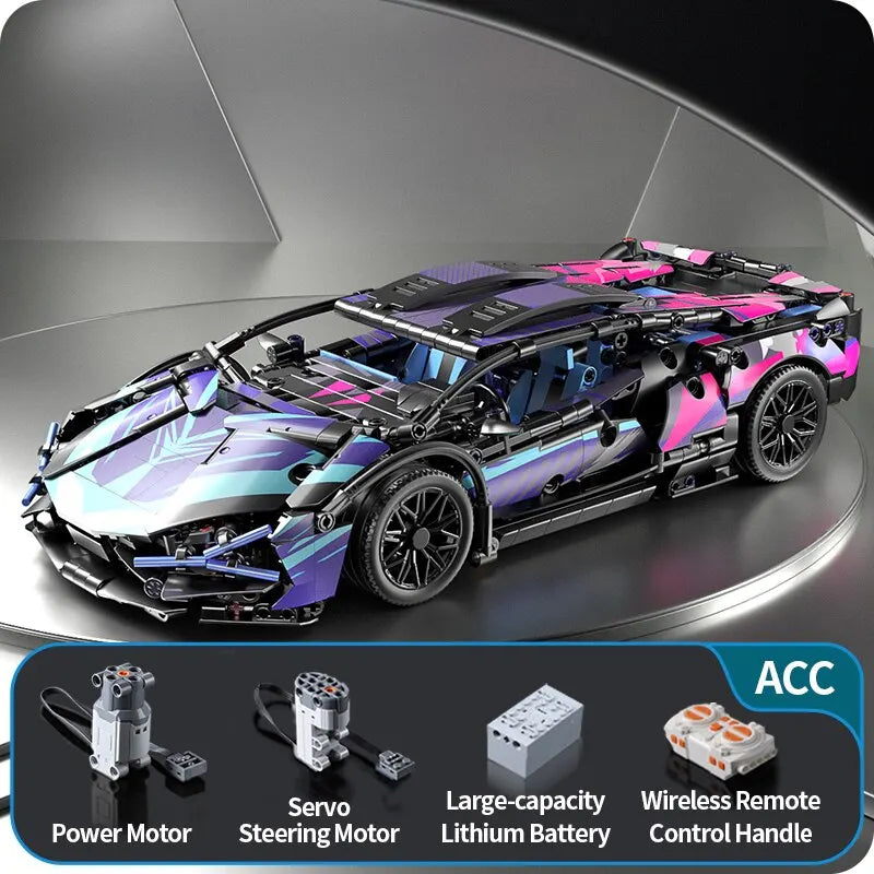 1280PCS Racing Supercar Model – Building Blocks Kit for Kids & Adults