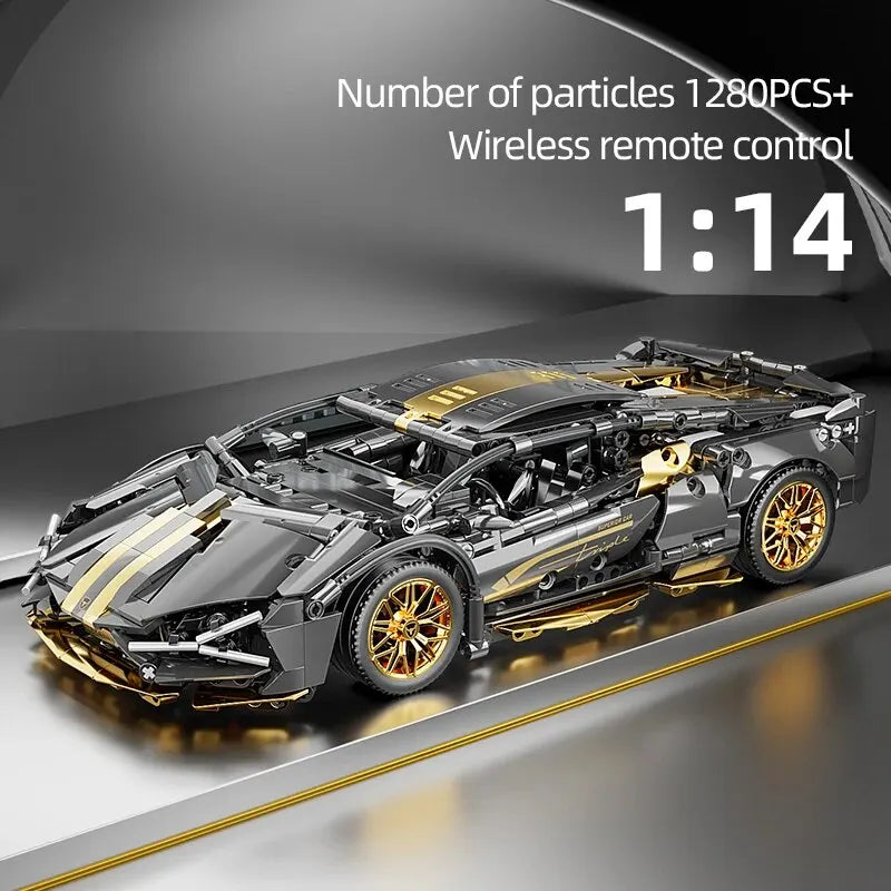 1280PCS Racing Supercar Model – Building Blocks Kit for Kids & Adults