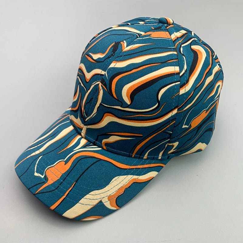 New Streetwear Kpop Striped Love Men Women Baseball Hats Cotton Breathable Unisex Ins Style Graffiti Fashion Sport Hip Hop Caps