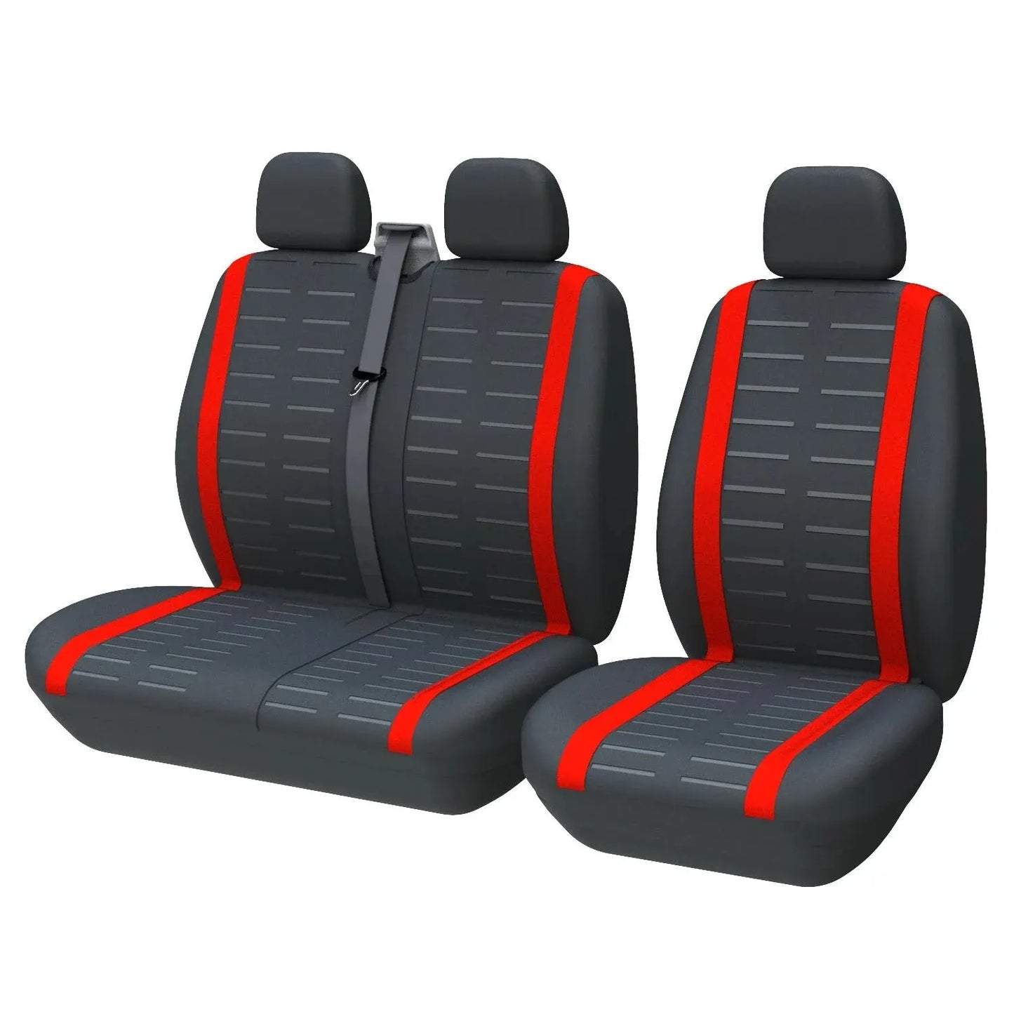 Universal 3D Stripe Seat Covers – 2+1 Set for Vans & Trucks