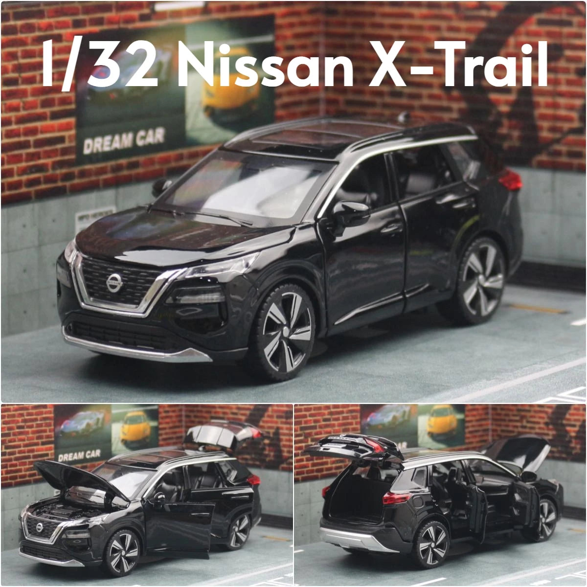 1/32 Nissan X-Trail SUV Miniature Diecast Toy Car
