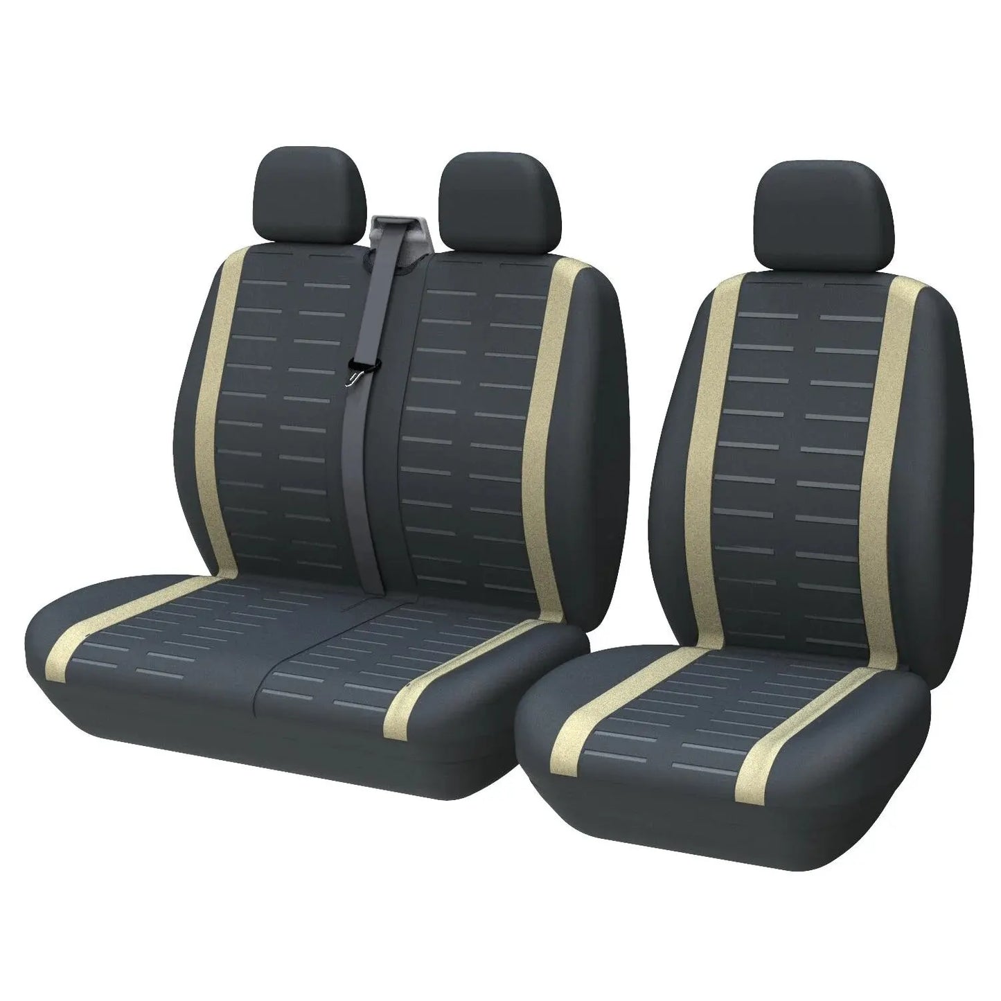 Universal 3D Stripe Seat Covers – 2+1 Set for Vans & Trucks