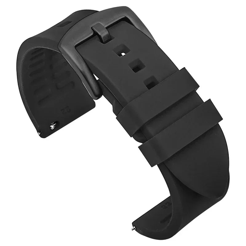 Silicone Watch Band 18mm 19mm 20mm 21mm 22mm 24mm Men's Sports Watrproof Strap for Rolex for Seiko Watch Replacement Watchband