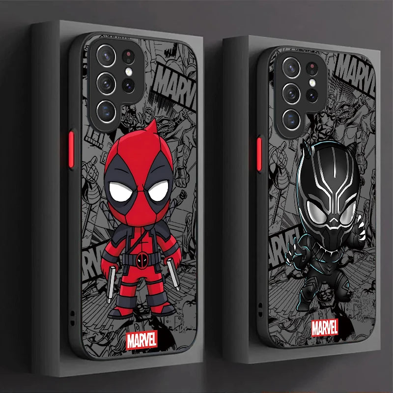 Anime Marvel Spider Man Case For Samsung Galaxy S24 S23 S22 Ultra S21 S20 FE S10 Plus A15 A25 A35 A55 5G Note 20 10 Soft Cover