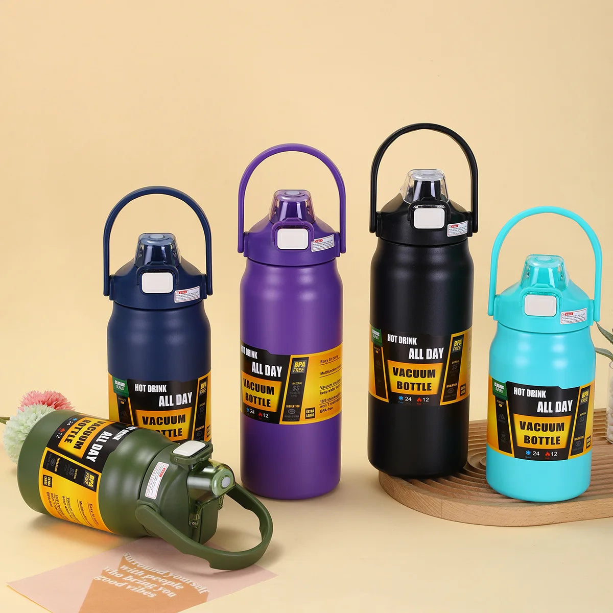 1.5L Stainless Steel Thermos Bottle – Large Capacity Vacuum Insulated Mug