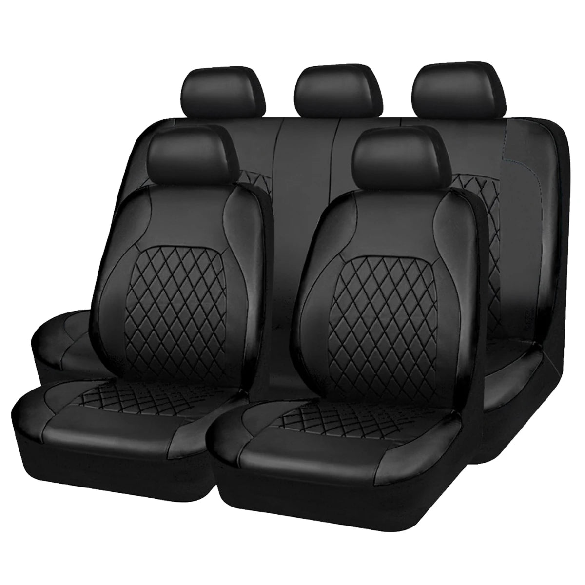 All-Season Quilted PU Leather Car Seat Cover – Full Protection
