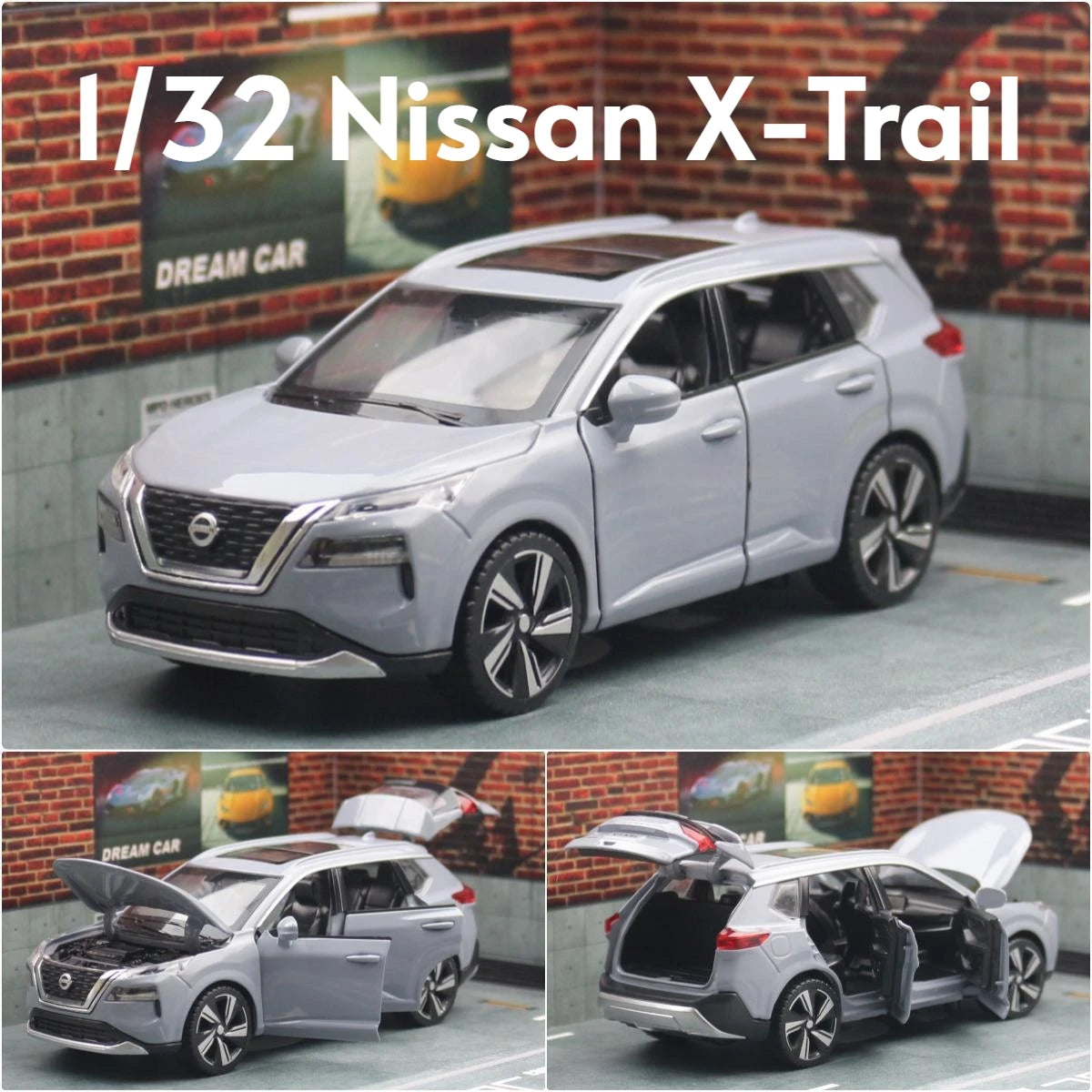 1/32 Nissan X-Trail SUV Miniature Diecast Toy Car