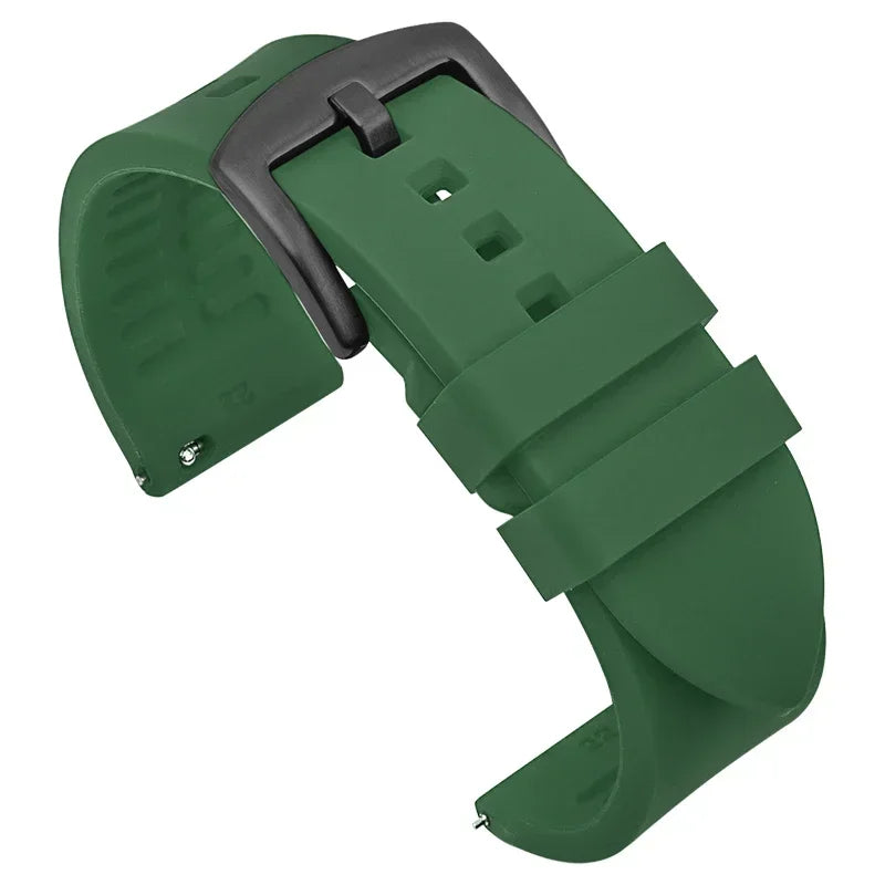 Silicone Watch Band 18mm 19mm 20mm 21mm 22mm 24mm Men's Sports Watrproof Strap for Rolex for Seiko Watch Replacement Watchband