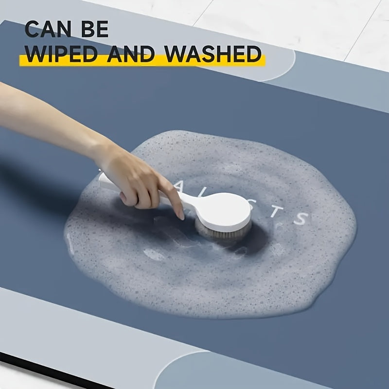 Large Super Absorbent Diatomite Bath Mat - Quick Dry, Non-slip And Water-absorbing Floor Mat, Soft And Comfortable Bathroom Mat, Suitable for Bathroom, Shower, Laundry Room, Bedroom, Living Room, Doorstep Mat, Kitchen Floor M