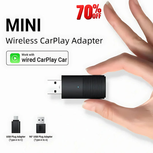 Black Friday Sale - 70% OFF ⚡ Mini Wireless CarPlay/Android Auto 2-in-1 Adapter