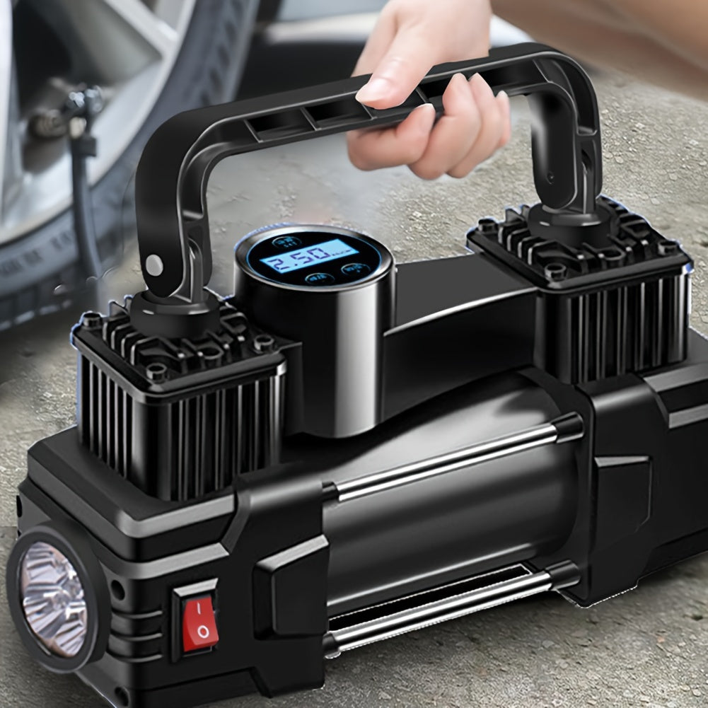 Portable Tire Inflator, 12V 150 PSI, Handheld Pump with Digital Pressure Gauge, USB Rechargeable, for Car, Motorcycle, Bicycle, Balls, And Sports Equipment, Cars, Inflatable Mats, Swimming Rings, Kayaks