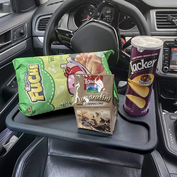 Compact Car Headrest Hook & Organizer Tray