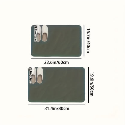 Large Super Absorbent Diatomite Bath Mat - Quick Dry, Non-slip And Water-absorbing Floor Mat, Soft And Comfortable Bathroom Mat, Suitable for Bathroom, Shower, Laundry Room, Bedroom, Living Room, Doorstep Mat, Kitchen Floor M