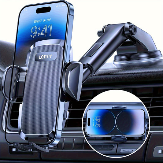 Universal 3-in-1 CarAir Vent Phone Mount - LOTUNY Car Phone Holder For 4" to 7.2" Phones, Hands-Free Compatible With iPhone Samsung Google