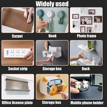 6 Rolls Nano Double-Sided Tape, Hook And Loop Tape, Transparent Mounting Tape. Reusable, Washable, Traceless, Multipurpose Adhesive. Ideal for Indoor/outdoor Use. Essential Home Item, Versatile Gift.