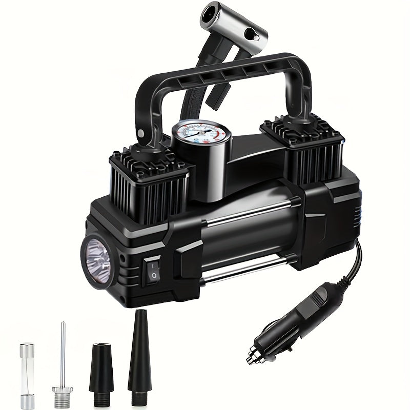 Portable Tire Inflator, 12V 150 PSI, Handheld Pump with Digital Pressure Gauge, USB Rechargeable, for Car, Motorcycle, Bicycle, Balls, And Sports Equipment, Cars, Inflatable Mats, Swimming Rings, Kayaks