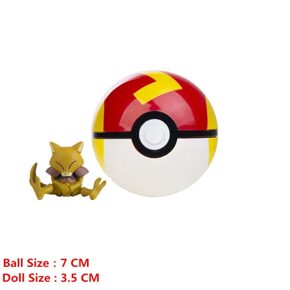 Pokemon Pokeball With Cartoons Movie Anime Figure Pikachu Charmander Eevee Squirtle Vulpix Quality Pet Action Model Toys Gifts