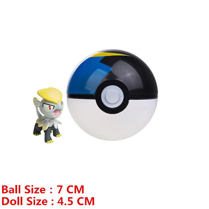 Pokemon Pokeball With Cartoons Movie Anime Figure Pikachu Charmander Eevee Squirtle Vulpix Quality Pet Action Model Toys Gifts
