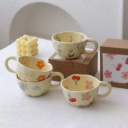 Ceramic Coffee Cup Beauty Breakfast Cups Mugs