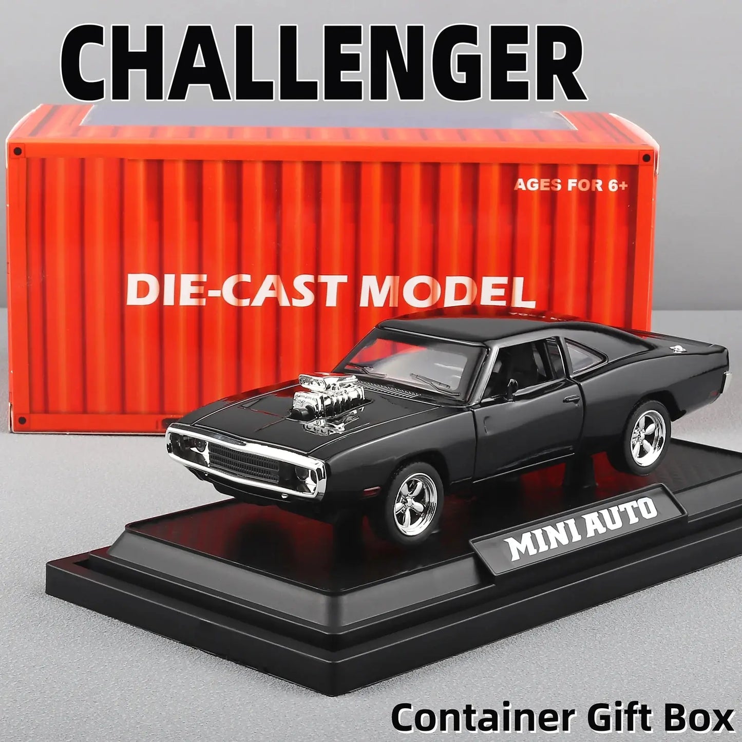 1:32 Scale 1970 Charger Diecast Model Car – Pull-Back Toy for Collectors & Kids
