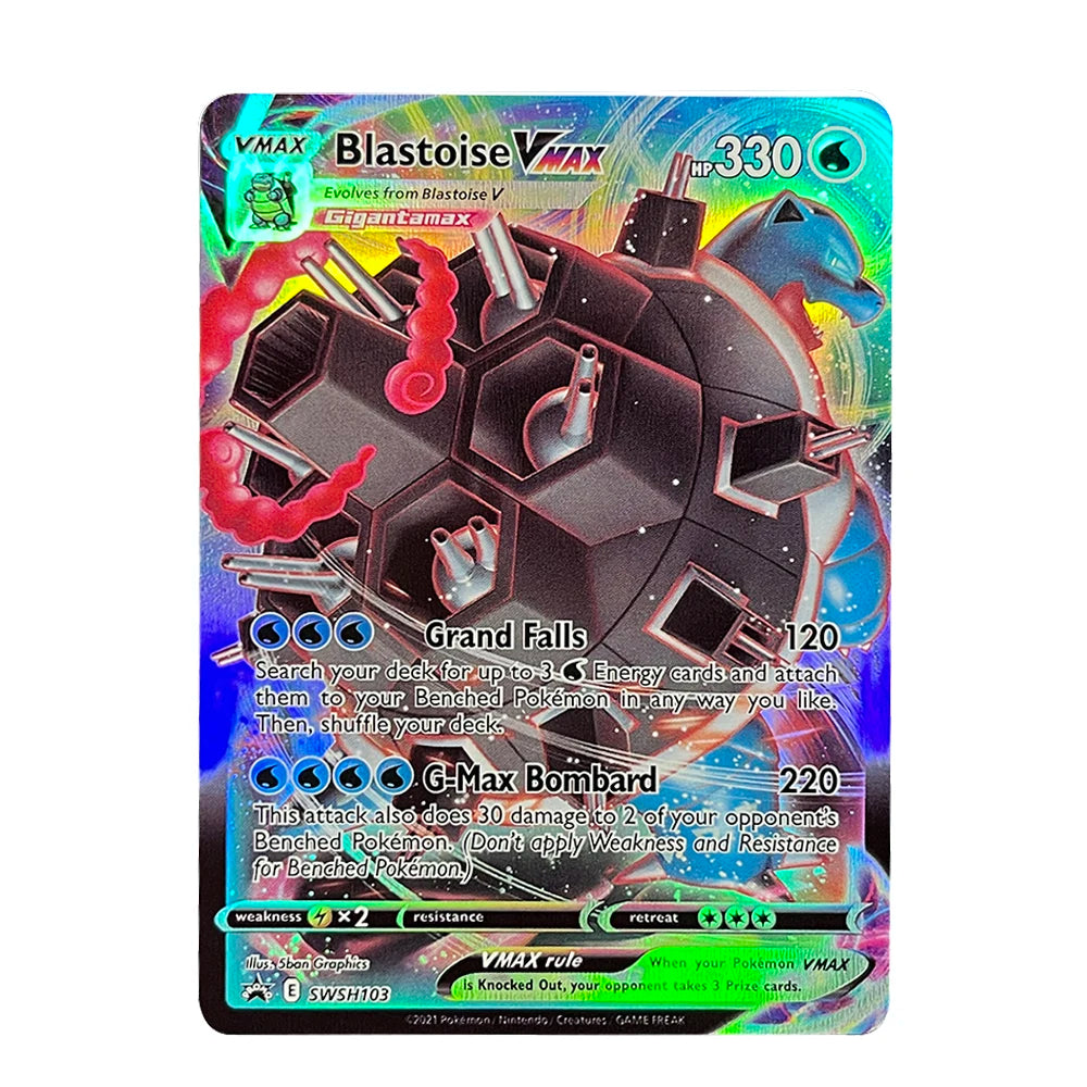 PKM Cards Holographic Charizard Ex GX Rainbow Blastoise VMAX Darkrai VSTAR Hobbies Rare Collection Battle Cards Toys Gifts