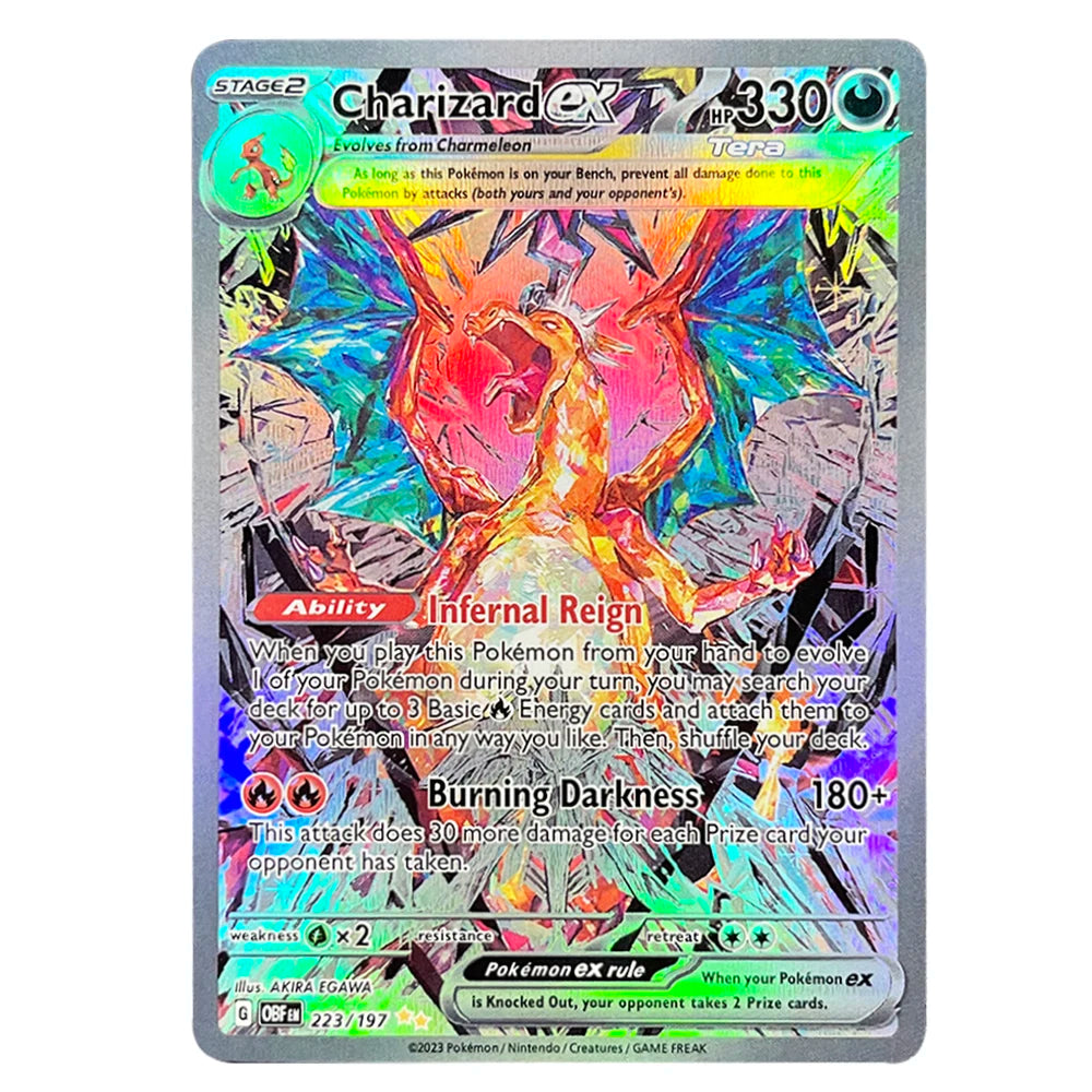 PKM Cards Holographic Charizard Ex GX Rainbow Blastoise VMAX Darkrai VSTAR Hobbies Rare Collection Battle Cards Toys Gifts