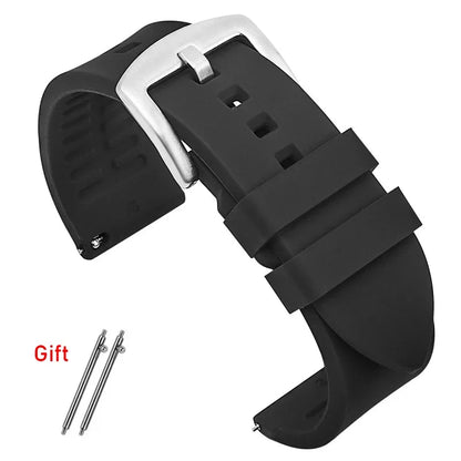 Silicone Strap 18mm 19mm 20mm 21mm 22mm 24mm Quick Release Watchband for Rolex for Omega Bracelet Waterproof Universal Wristabnd