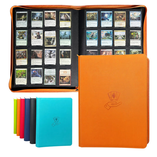 16 Pocket Card Binder, 1000+ Trading Card Album Folder, Side Loading Ringless Card Collection Binder for TCG,MTG,Sports