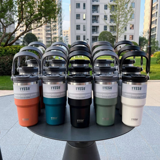Stainless Steel Coffee Cup – Double-Layer Insulated Travel Mug & Thermos Water Bottle
