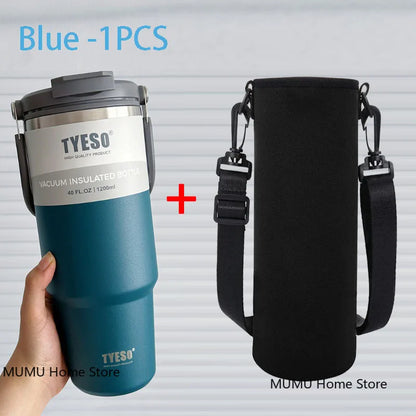 TYESO Stainless Steel Travel Mug – Double-Layer Insulated Coffee Cup & Thermo Bottle