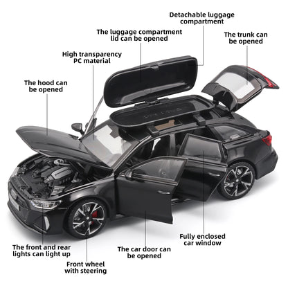 Black 1:32 RS6 Diecast Model Car – Realistic & Custom Gift for Kids