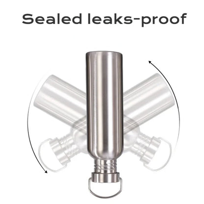 500/750/1000ml Stainless Steel Water Bottles – Single Wall Large Capacity with Lid