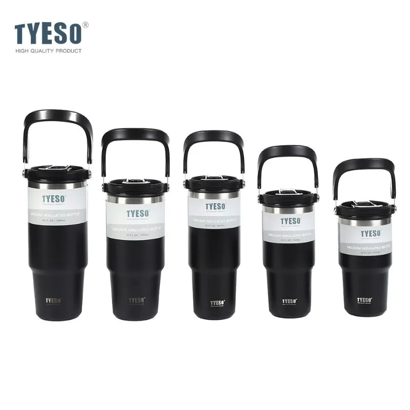 TYESO Stainless Steel Travel Mug – Double-Layer Insulated Coffee Cup & Thermo Bottle