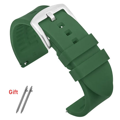 Silicone Strap 18mm 19mm 20mm 21mm 22mm 24mm Quick Release Watchband for Rolex for Omega Bracelet Waterproof Universal Wristabnd