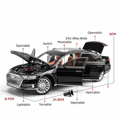 1/24 Audi A8 Diecast Alloy Metal Toy Car
