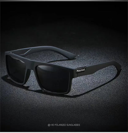 Vintage Square Sunglasses – Classic Men's Eyewear for Driving, Fishing & Travel