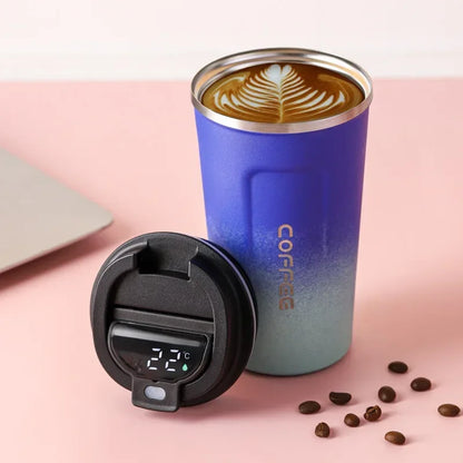 Stainless Steel Thermos Coffee Mug 380ml/510ml – Temperature Display Vacuum Flask