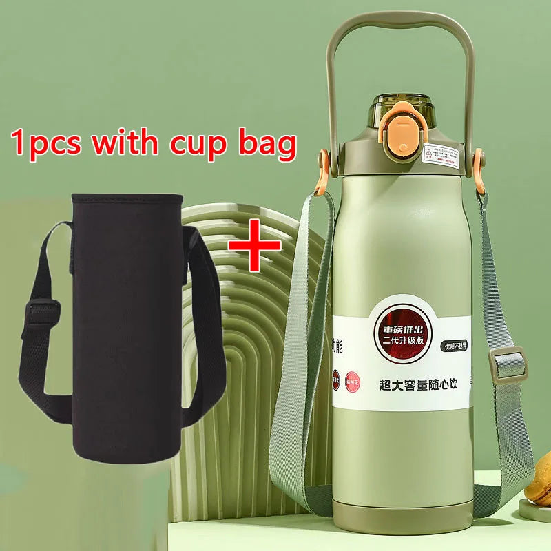 1800ML Large Capacity Stainless Steel Thermo Bottle Portable Thermos Vacuum Flasks Thermo Water Bottle Tumbler Thermoses Outdoor