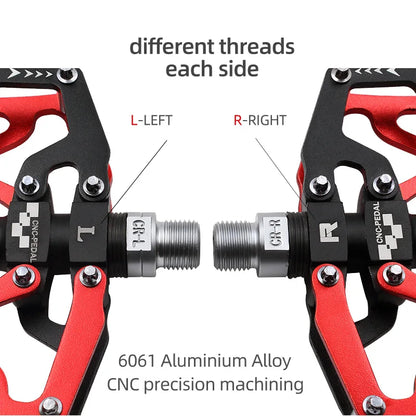MZYRH 3 Bearings Bicycle Pedals Ultralight Aluminum  Road Bmx Mtb  Pedals Non-Slip Waterproof Bicycle Accessories
