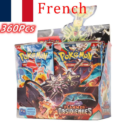 Spanish/French/Spanish Pokémon TCG: Silver Tempest Booster OBSIDIAM FLAMES  PARADOX RIFT Display Pokemon Cards Kids Toys