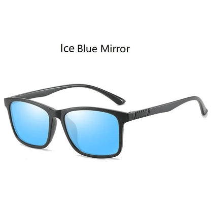 Luxury Polarized Sunglasses for Men – Ultra-Light TR90 Vintage Square Eyewear