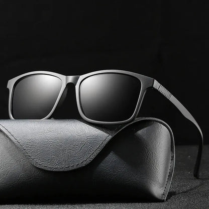 Luxury Polarized Sunglasses for Men – Ultra-Light TR90 Vintage Square Eyewear