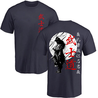 Japan Samurai Spirit T Shirts For Men Oversized 100% Cotton