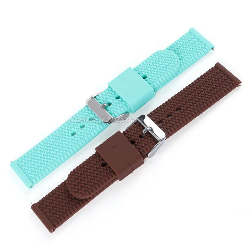18mm 20mm 22mm Silicone Band Rubber Soft Strap for Rolex for Smartwatch Bracelet Waterproof Wristband Quick Release Watchbands