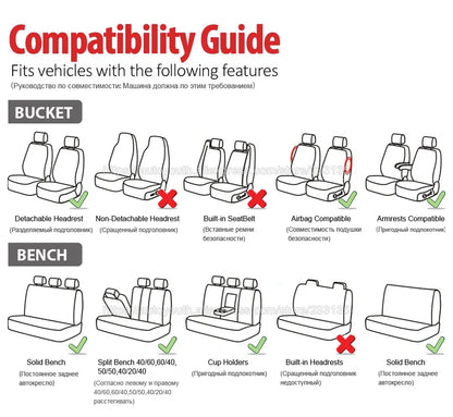 AUTOYOUTH Embroidered Car Seat Covers – Universal Fit