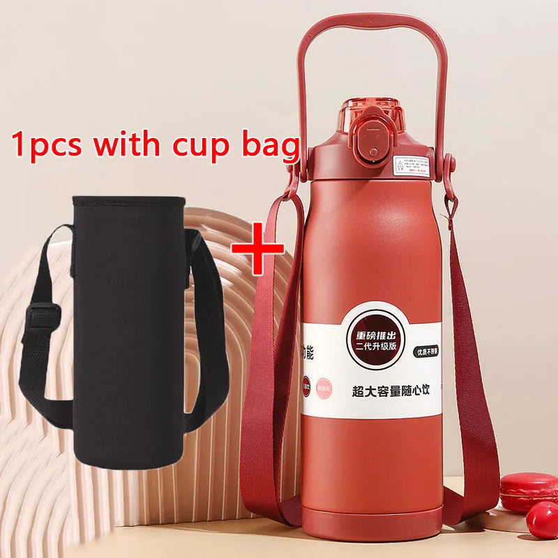 1800ML Large Capacity Stainless Steel Thermo Bottle Portable Thermos Vacuum Flasks Thermo Water Bottle Tumbler Thermoses Outdoor