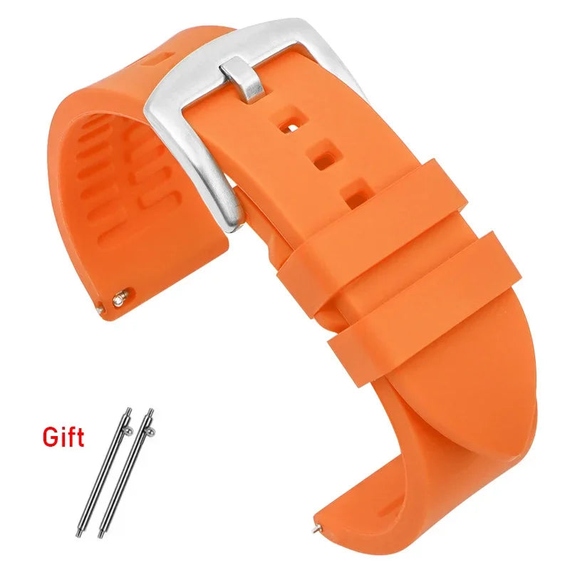 Silicone Strap 18mm 19mm 20mm 21mm 22mm 24mm Quick Release Watchband for Rolex for Omega Bracelet Waterproof Universal Wristabnd